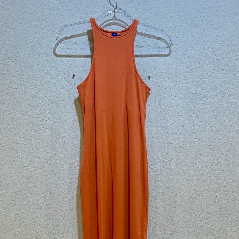 Old Navy Vibrant Orange High Neck Dress